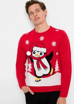 Herren bonprix Pullover & Strickjacken|Große Größen|Pullover mit Weihnachtsmotiv