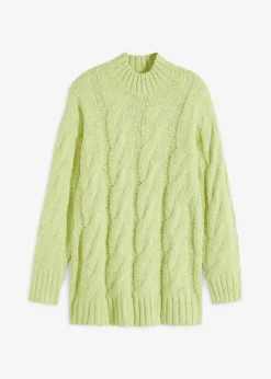 Damen bonprix Pullover & Strickjacken|Strickmode|Pullover mit Zopfmuster