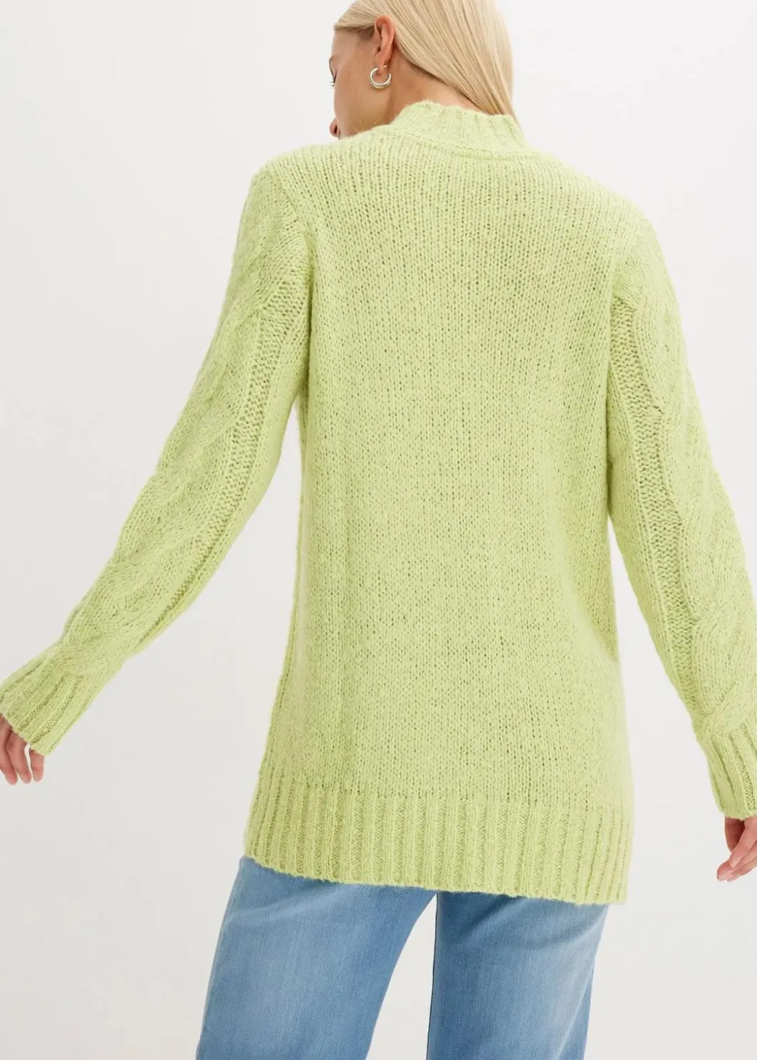 Damen bonprix Pullover & Strickjacken|Strickmode|Pullover mit Zopfmuster