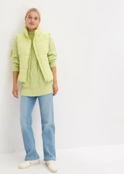 Damen bonprix Pullover & Strickjacken|Strickmode|Pullover mit Zopfmuster
