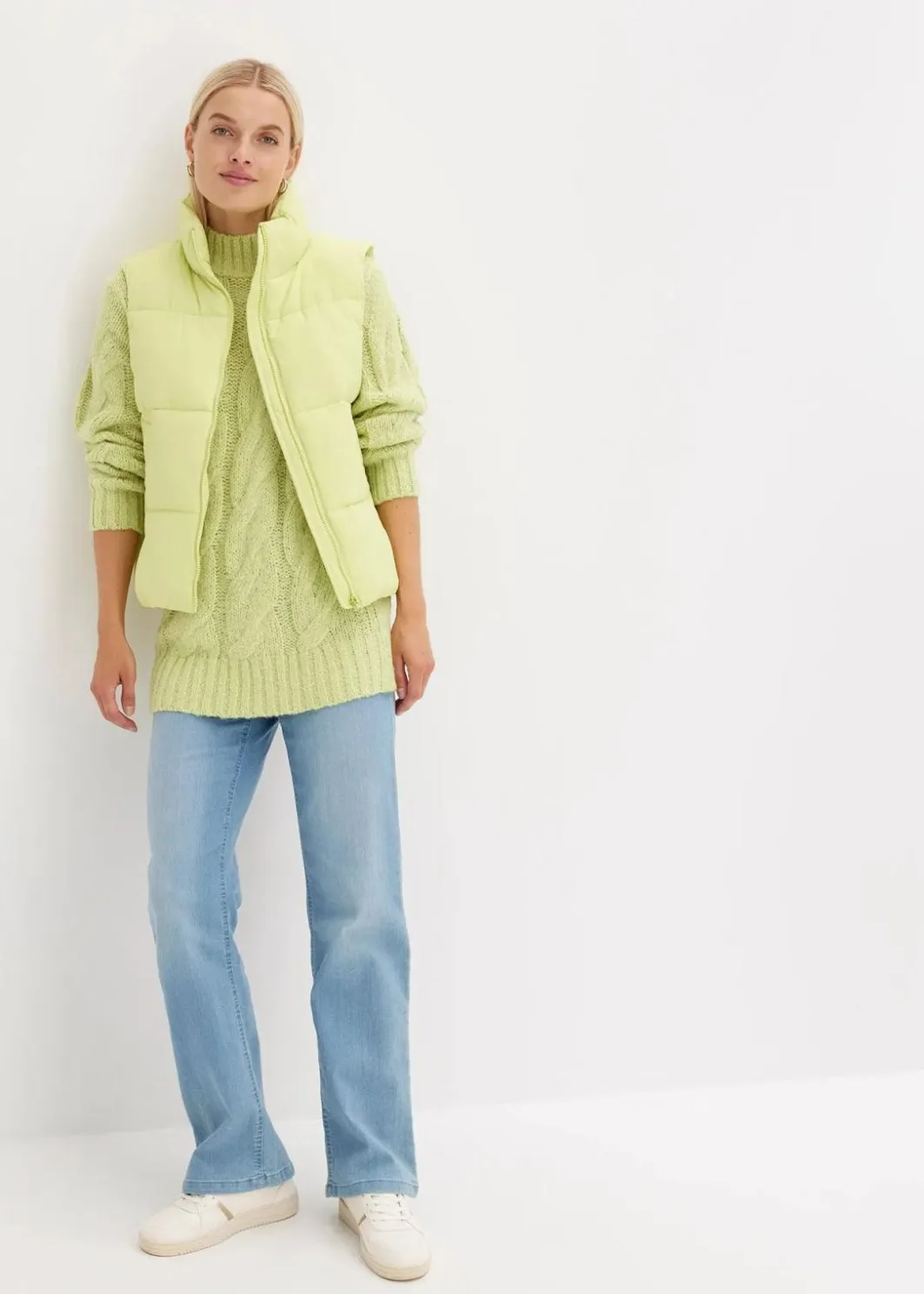 Damen bonprix Pullover & Strickjacken|Strickmode|Pullover mit Zopfmuster