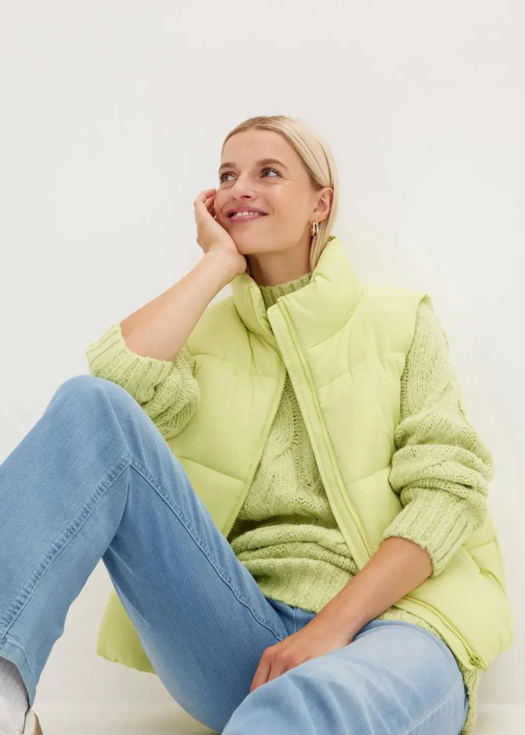 Damen bonprix Pullover & Strickjacken|Strickmode|Pullover mit Zopfmuster