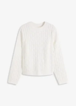 Damen bonprix Bekleidung·Umstandsmode|Bekleidung·Jeans|Pullover mit Zopfmuster