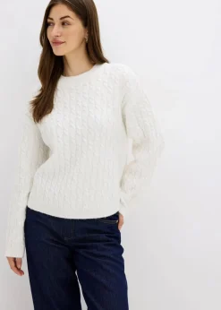 Damen bonprix Bekleidung·Umstandsmode|Bekleidung·Jeans|Pullover mit Zopfmuster