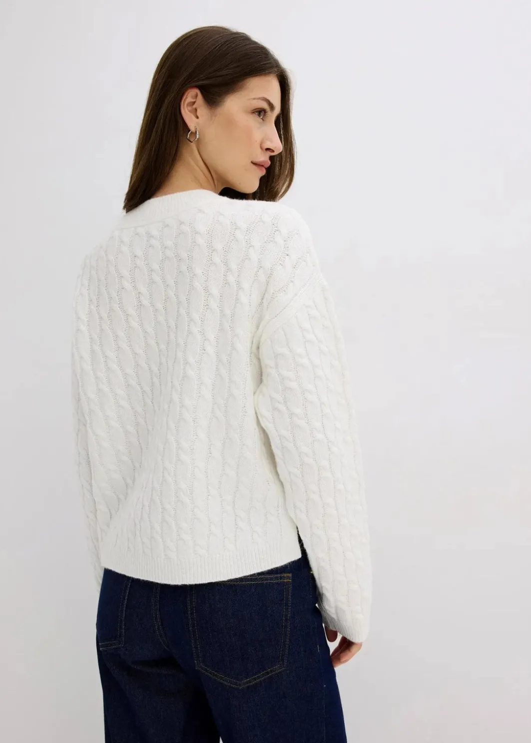 Damen bonprix Bekleidung·Umstandsmode|Bekleidung·Jeans|Pullover mit Zopfmuster