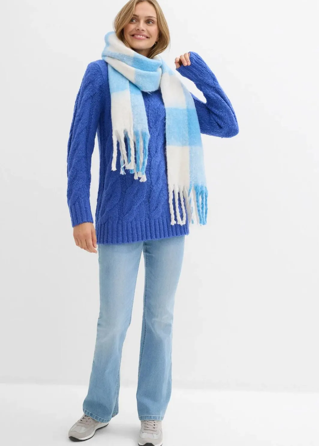 Damen bonprix Bekleidung·Umstandsmode|Strickmode|Pullover mit Zopfmuster