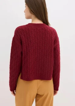 Best Pullover mit Zopfmuster Damen Pullover & Strickjacken|Strickmode