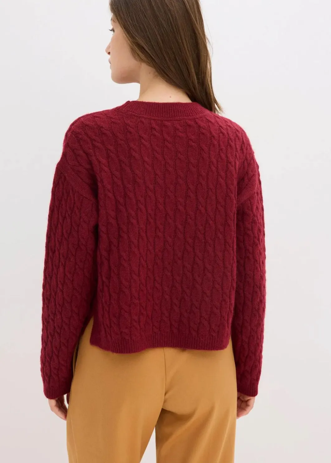 Best Pullover mit Zopfmuster Damen Pullover & Strickjacken|Strickmode
