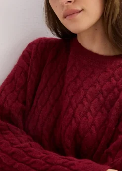 Best Pullover mit Zopfmuster Damen Pullover & Strickjacken|Strickmode