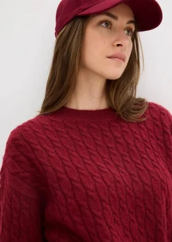Best Pullover mit Zopfmuster Damen Pullover & Strickjacken|Strickmode
