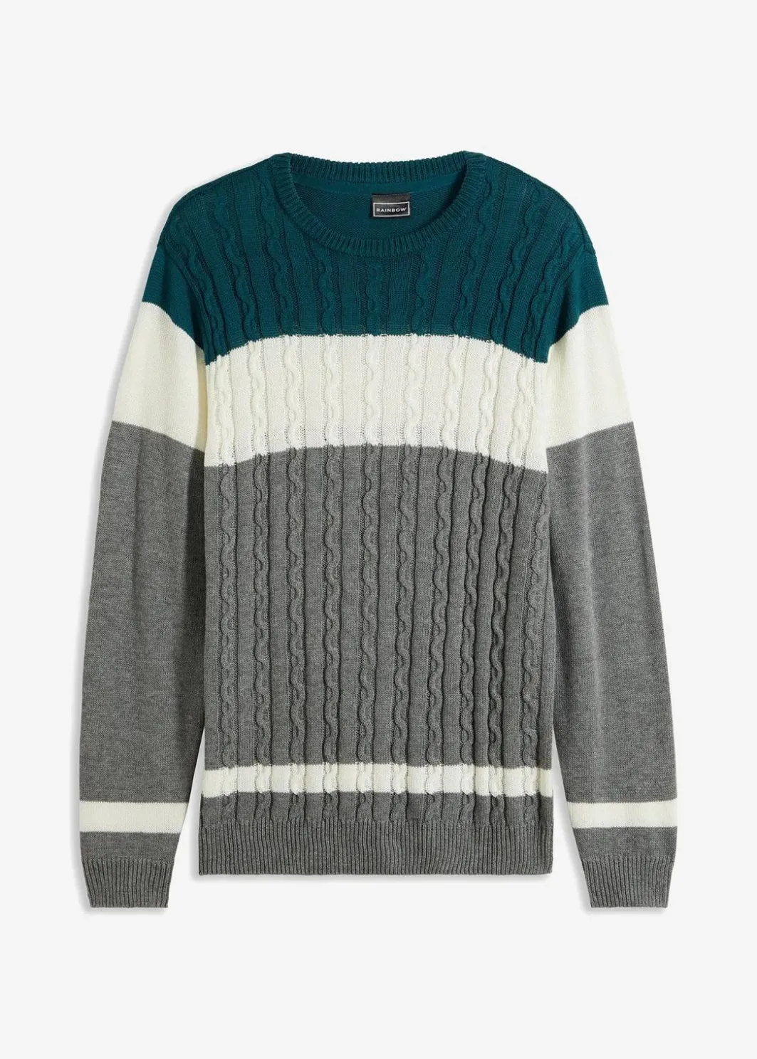 Discount Pullover mit Zopfmuster und Baumwolle Herren Große Größen|Pullover & Strickjacken