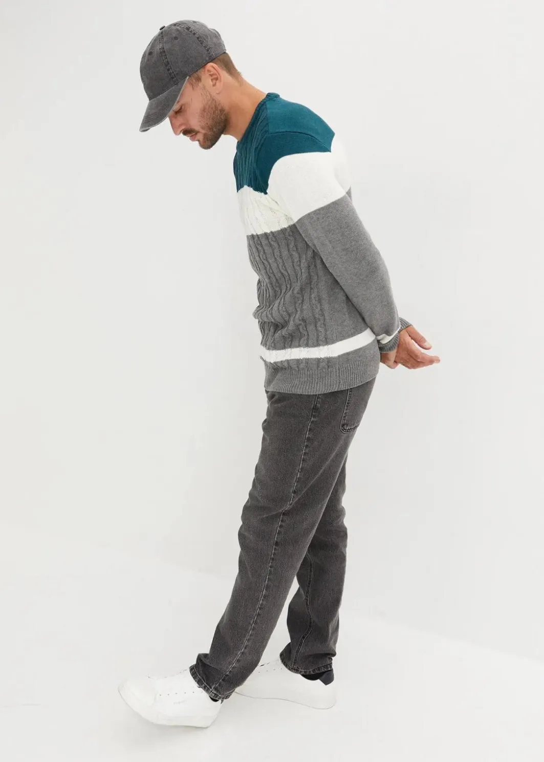 Discount Pullover mit Zopfmuster und Baumwolle Herren Große Größen|Pullover & Strickjacken
