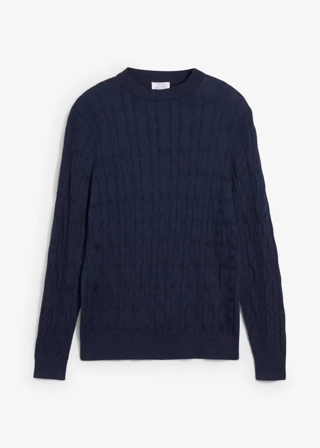 Online Pullover mit Zopfstrickmuster aus recyclingfähiger Baumwolle Herren Große Größen|Pullover & Strickjacken