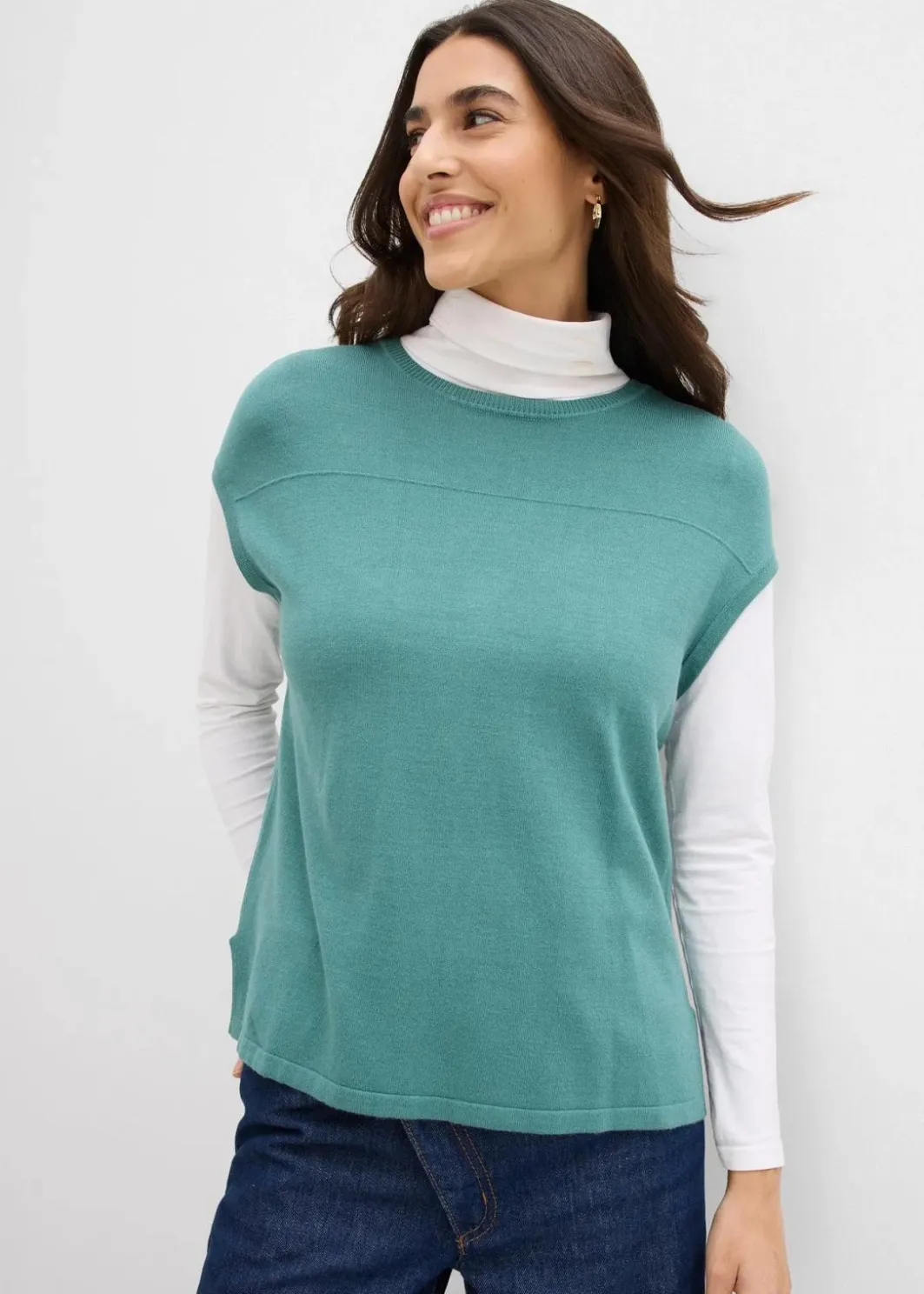 Damen bonprix Bekleidung·Umstandsmode|Bekleidung·Jeans|Pullunder aus softem Viskose-Mix