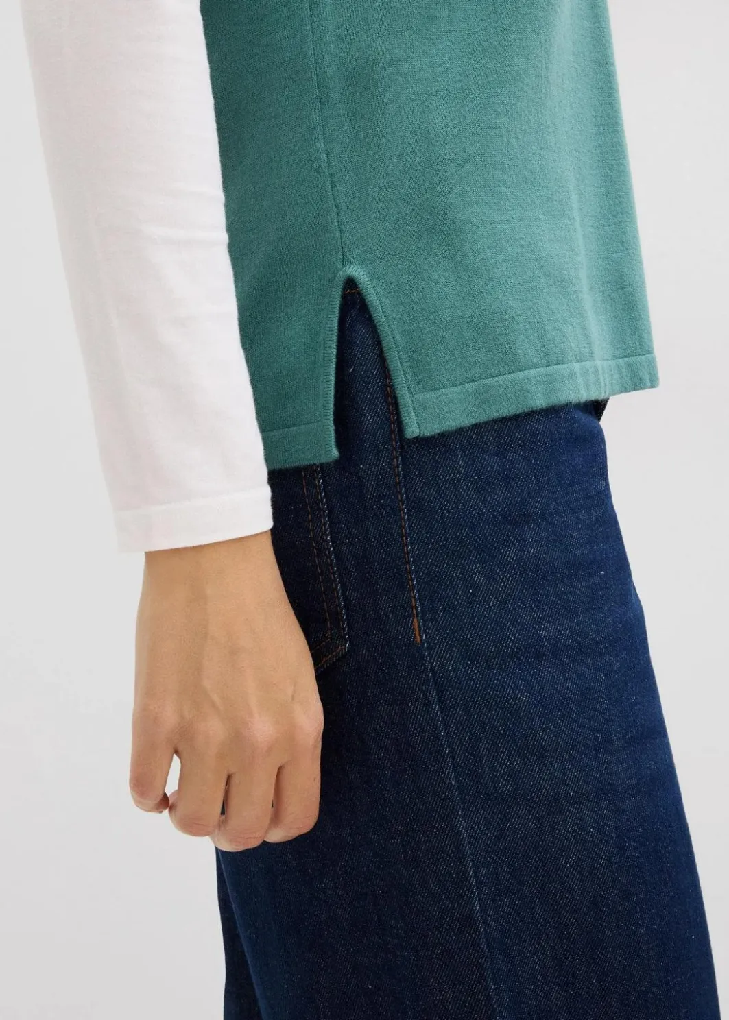 Damen bonprix Bekleidung·Umstandsmode|Bekleidung·Jeans|Pullunder aus softem Viskose-Mix