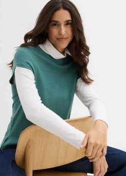 Damen bonprix Bekleidung·Umstandsmode|Bekleidung·Jeans|Pullunder aus softem Viskose-Mix