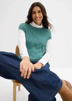 Damen bonprix Bekleidung·Umstandsmode|Bekleidung·Jeans|Pullunder aus softem Viskose-Mix
