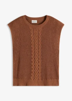 Damen bonprix Pullover & Strickjacken|Strickmode|Pullunder mit Baumwollanteil