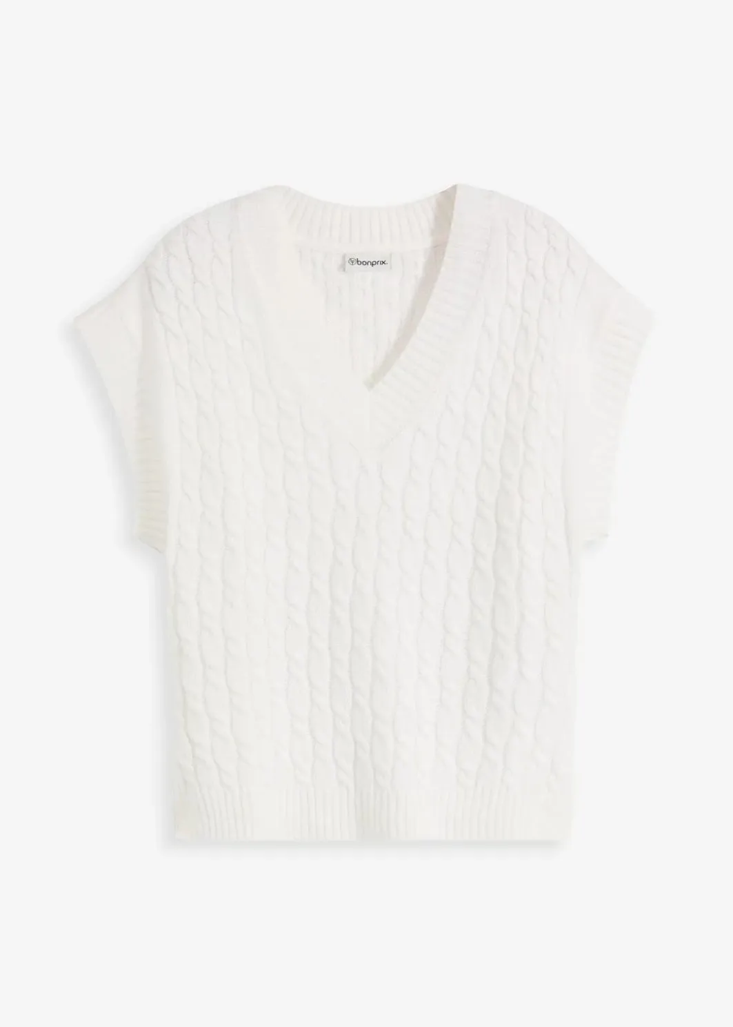 Damen bonprix Bekleidung·Umstandsmode|Bekleidung·Jeans|Pullunder mit Zopfmuster