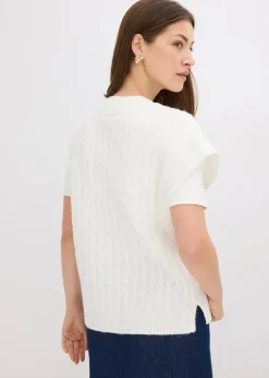Damen bonprix Bekleidung·Umstandsmode|Bekleidung·Jeans|Pullunder mit Zopfmuster