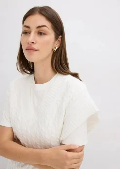 Damen bonprix Bekleidung·Umstandsmode|Bekleidung·Jeans|Pullunder mit Zopfmuster