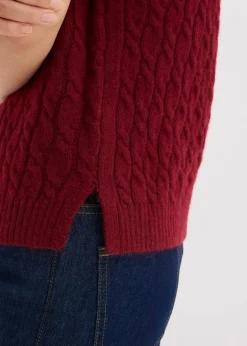 Sale Pullunder mit Zopfmuster Damen Nachhaltigere Materialien|Pullover & Strickjacken