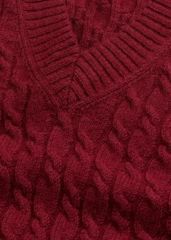 Sale Pullunder mit Zopfmuster Damen Nachhaltigere Materialien|Pullover & Strickjacken