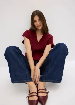 Sale Pullunder mit Zopfmuster Damen Nachhaltigere Materialien|Pullover & Strickjacken