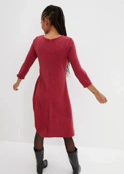 Outlet Punto di Roma-Kleid mit Jaquardmuster aus Viskose-Mix Damen Bekleidung·Pullover & Strickjacken|Kleider