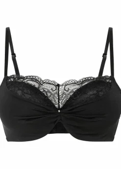 Damen bonprix Große Cups D-H|Bhs|Push-up BH in Bandeau-Optik