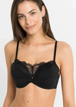 Damen bonprix Große Cups D-H|Bhs|Push-up BH in Bandeau-Optik