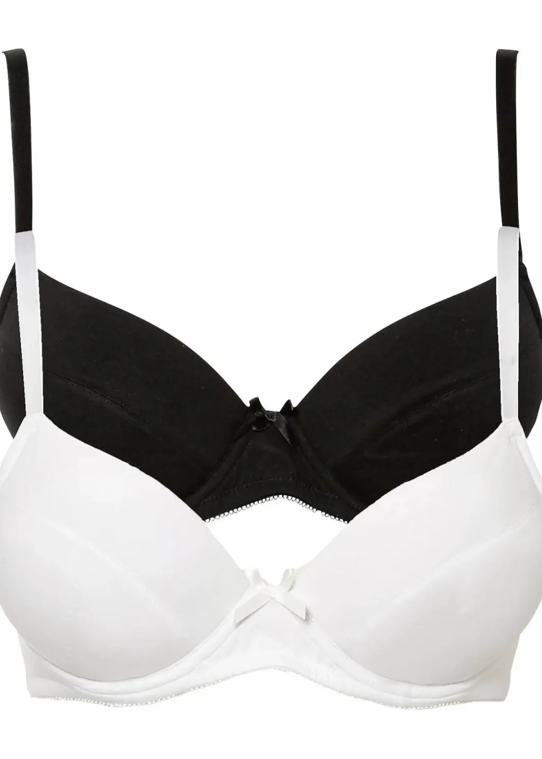 Damen bonprix Nachhaltigere Materialien|Bhs|Push-up-BH mit Bügel mit Bio-Baumwolle (2er Pack)