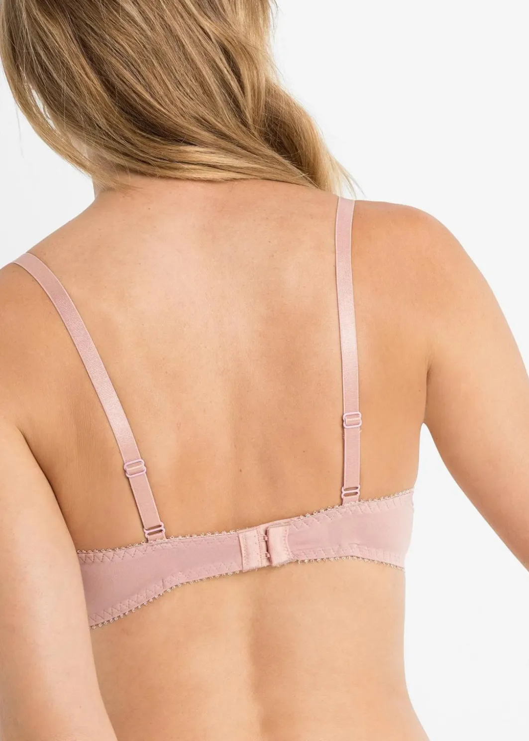 Damen bonprix Große Cups D-H|Nachhaltigere Materialien|Push-up-BH mit feiner Spitze (3er Pack)