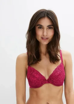 Online Push-up-BH mit feiner Spitze (3er Pack) Damen Große Cups D-H|Nachhaltigere Materialien