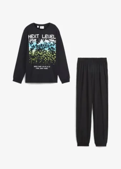 Kinder bonprix Jungen·Nachtwäsche|Pyjama aus reiner Baumwolle (2-tlg. Set)