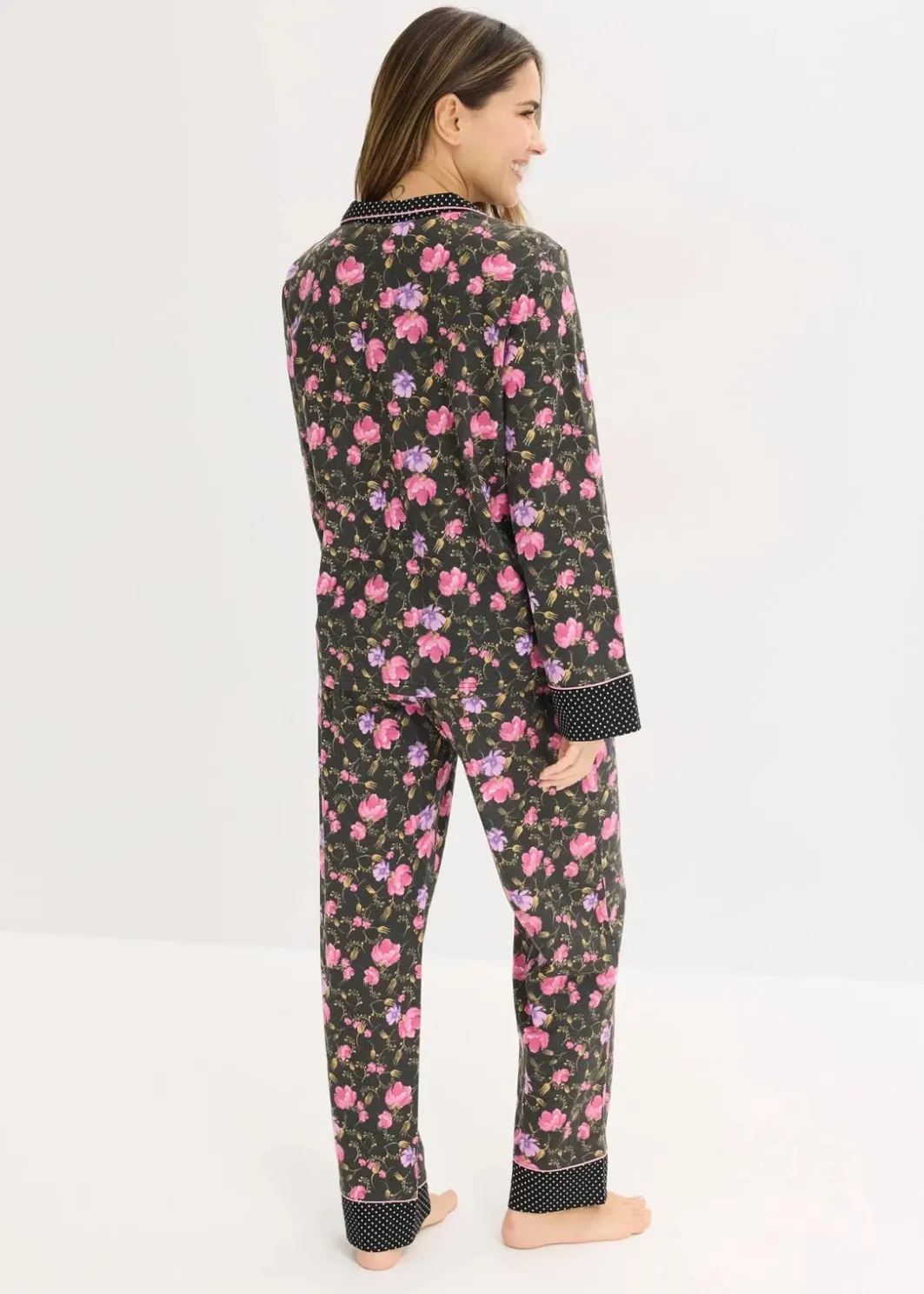 Damen bonprix Wäsche·Nachtwäsche|Nachtwäsche|Pyjama aus reiner Baumwolle