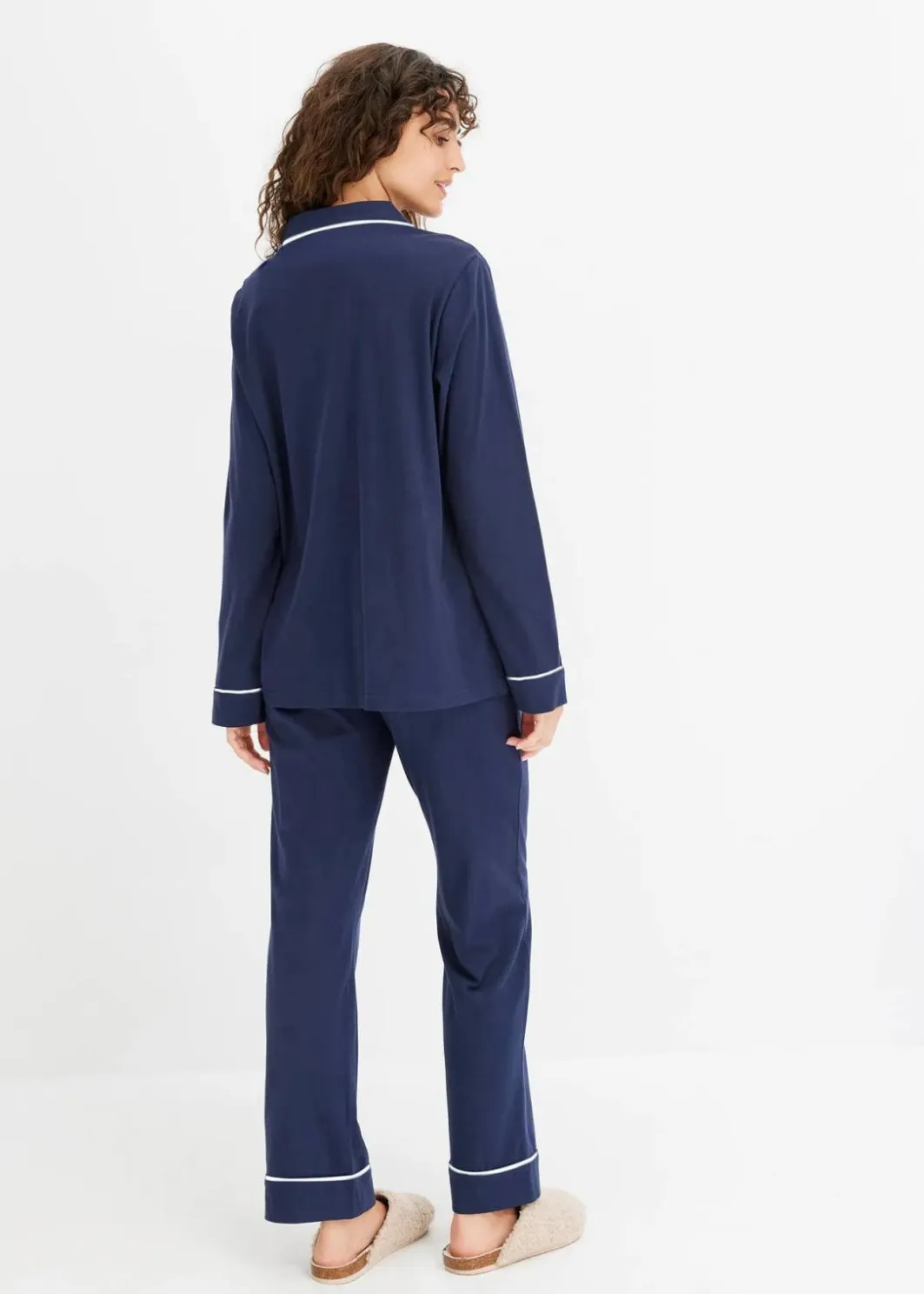 Damen bonprix Wäsche·Nachtwäsche|Nachtwäsche|Pyjama aus reiner Baumwolle