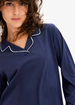 Damen bonprix Wäsche·Nachtwäsche|Nachtwäsche|Pyjama aus reiner Baumwolle