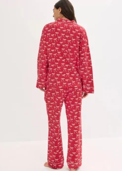 Damen bonprix Wäsche·Nachtwäsche|Nachtwäsche|Pyjama aus reiner Baumwolle