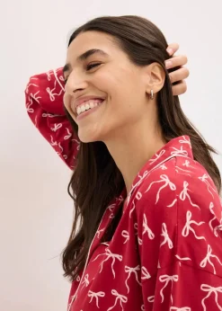 Damen bonprix Wäsche·Nachtwäsche|Nachtwäsche|Pyjama aus reiner Baumwolle