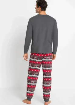 Herren bonprix Pyjamas|Große Größen|Pyjama aus reiner Baumwolle