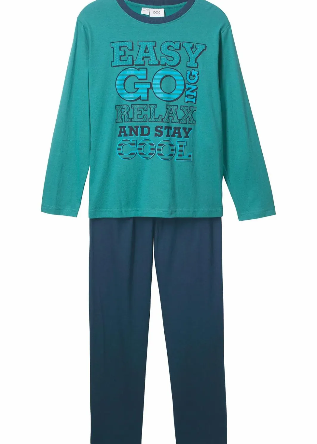 Kinder bonprix Jungen·Nachtwäsche|Pyjama aus reiner Baumwolle (2-tlg. Set)