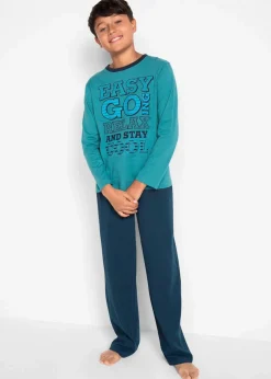 Kinder bonprix Jungen·Nachtwäsche|Pyjama aus reiner Baumwolle (2-tlg. Set)