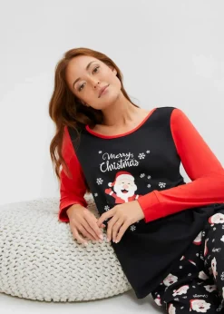 Damen bonprix Wäsche·Nachtwäsche|Nachtwäsche|Pyjama aus reiner Baumwolle