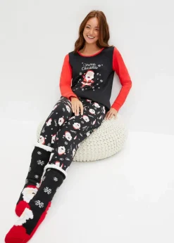 Damen bonprix Wäsche·Nachtwäsche|Nachtwäsche|Pyjama aus reiner Baumwolle