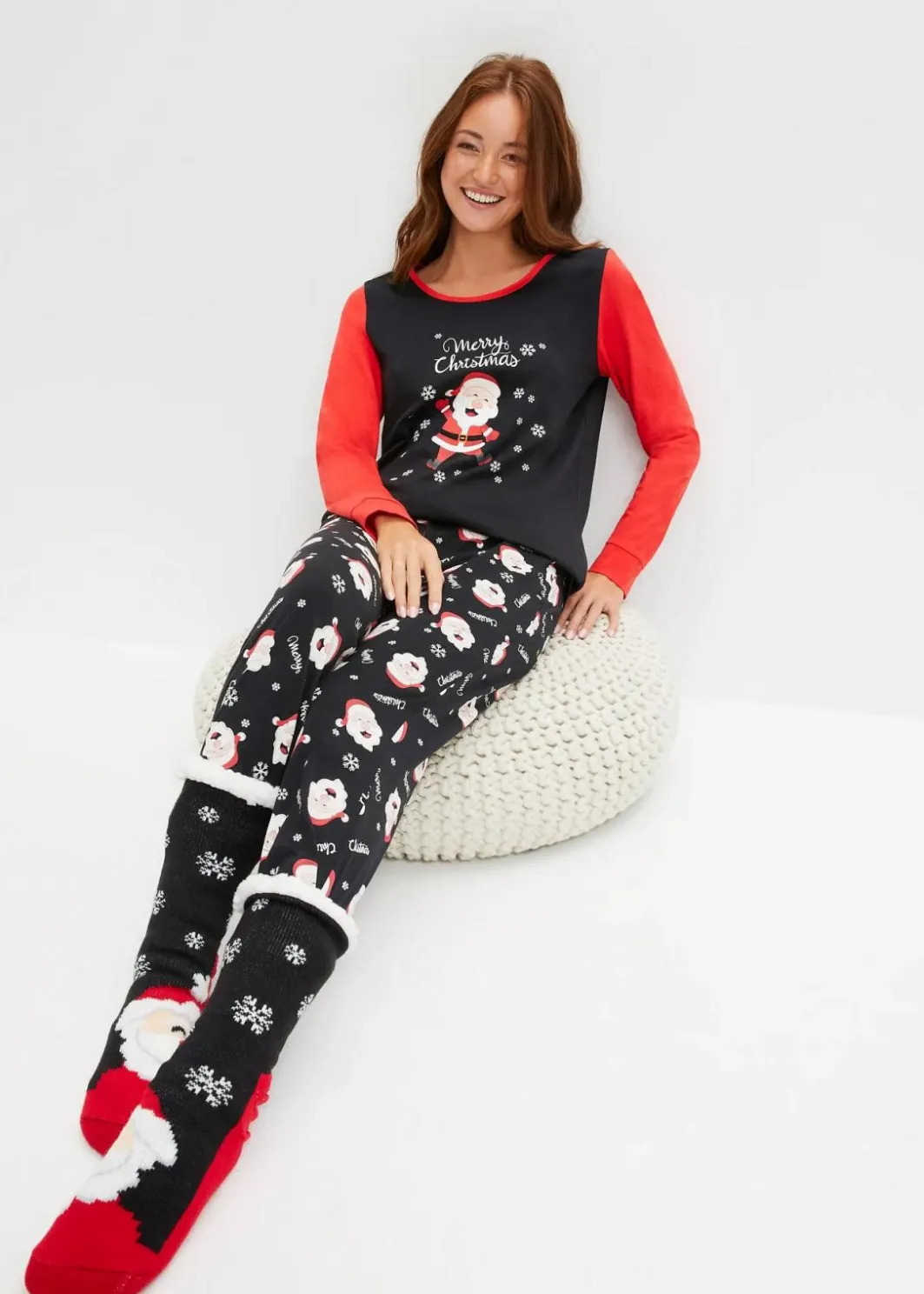 Damen bonprix Wäsche·Nachtwäsche|Nachtwäsche|Pyjama aus reiner Baumwolle