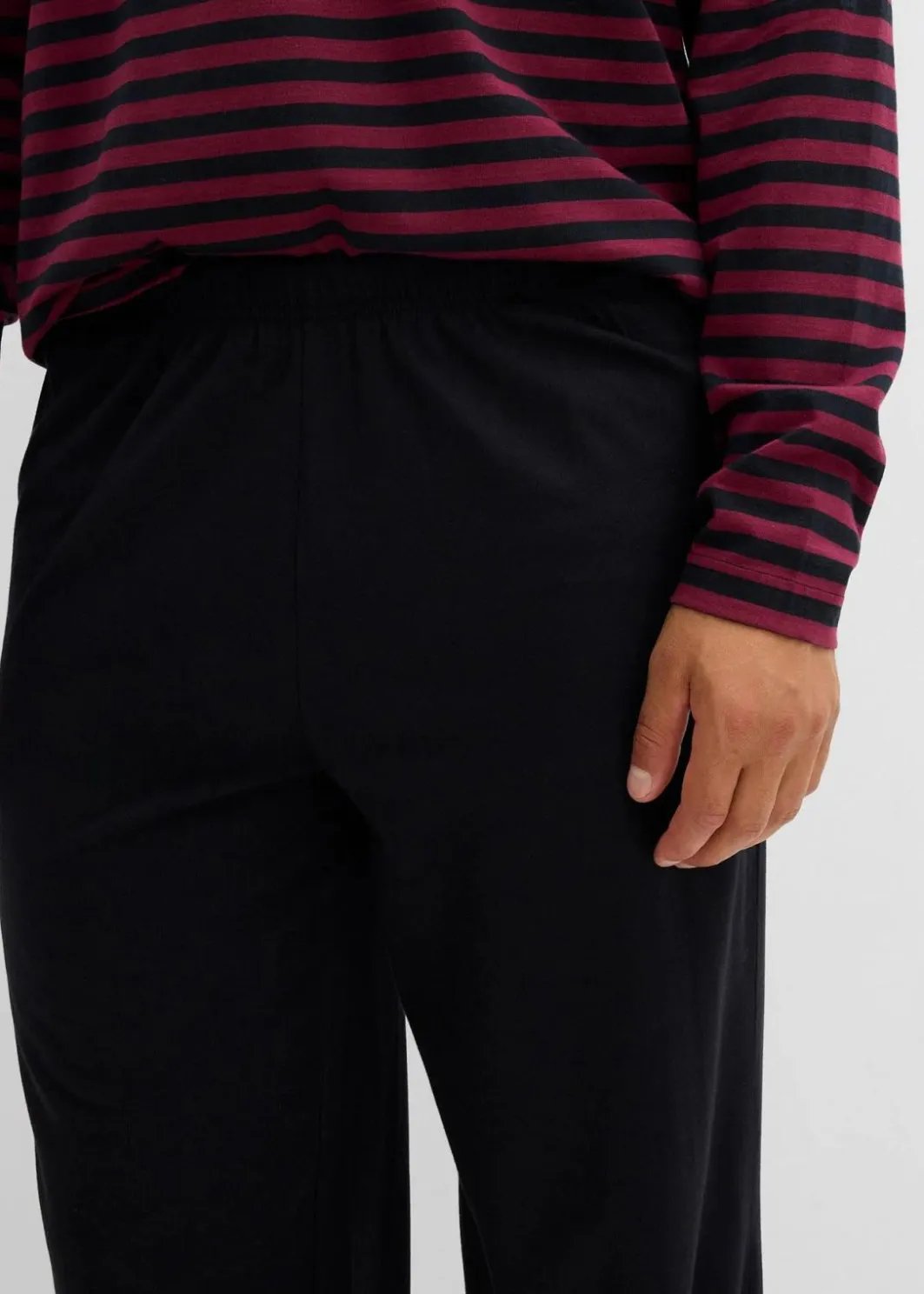 Herren bonprix Wäsche|Große Größen|Pyjama aus reiner Baumwolle mit langen Ärmeln