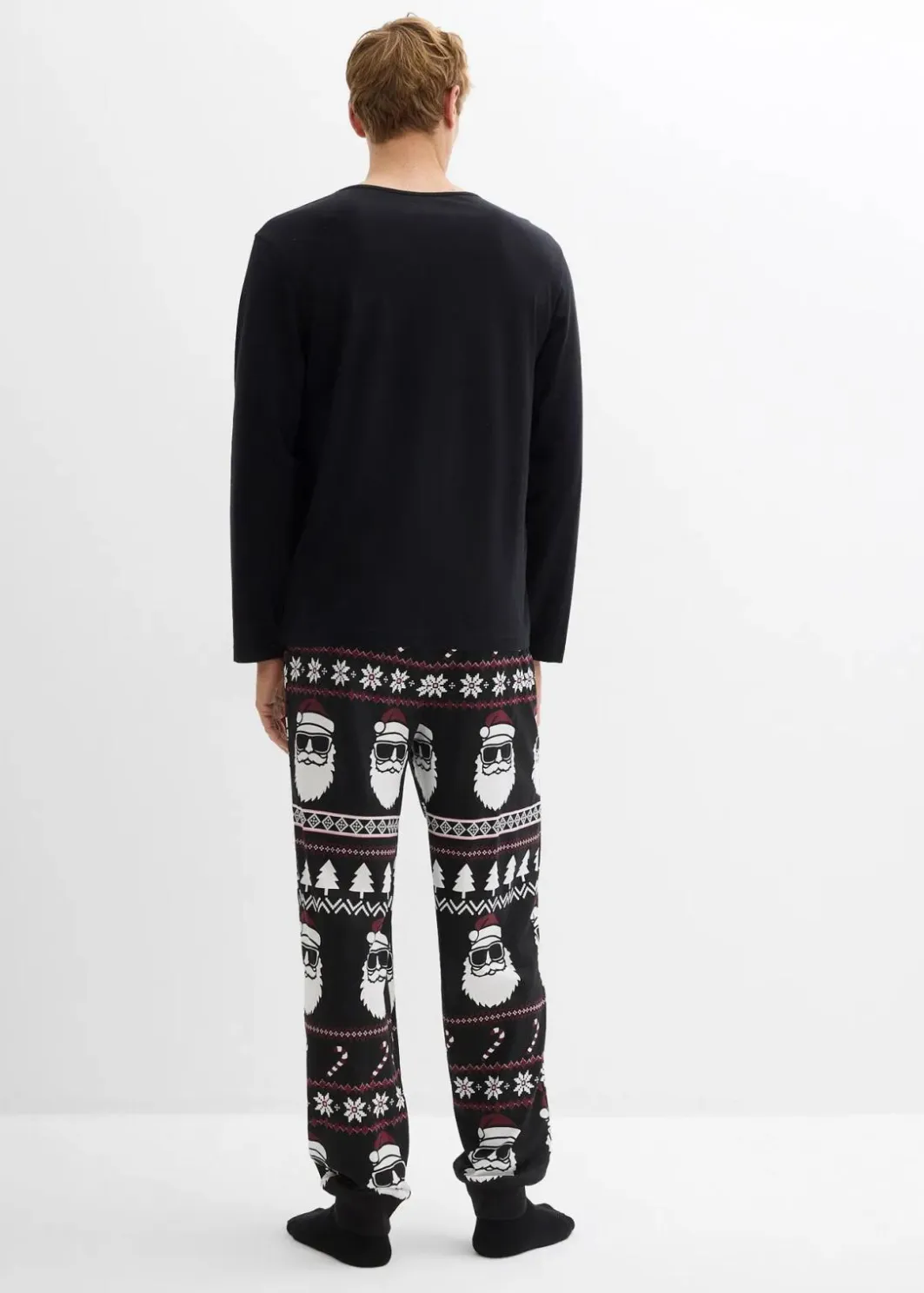 Discount Pyjama aus reiner Baumwolle mit langen Ärmeln Herren Pyjamas|Große Größen