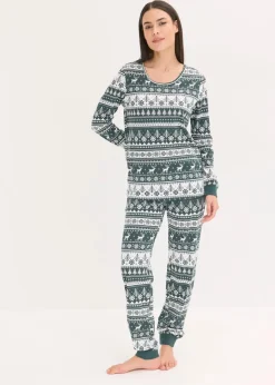 Clearance Pyjama aus reiner Bio-Baumwolle Damen Nachhaltigere Materialien|Nachtwäsche