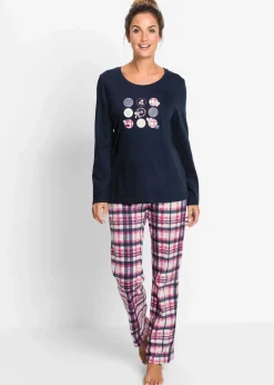 Damen bonprix Wäsche·Nachtwäsche|Nachhaltigere Materialien|Pyjama aus reiner Bio-Baumwolle